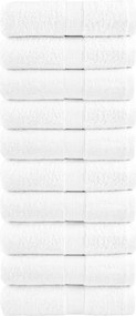 vidaXL Prosoape oaspeți premium, SOLUND 10 buc. alb 30x50cm 600gsm