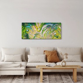 Tablou cu lanuri de orez din privire de sus (120x50 cm)