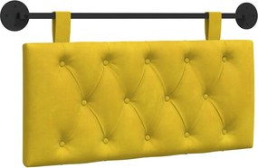 vidaXL Cap de pat suspendat Pe perete Galben 100 x 55 x 7 cm Catifea