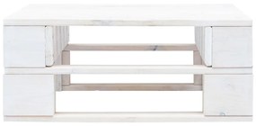 Taburet din paleti de gradina, alb, lemn de pin tratat Gri taupe, suport pentru picioare, Alb, 1