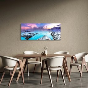 Tablou - Laguna albastră din Islanda (120x50 cm)