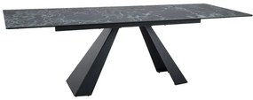 Masa extensibila Salvadore Ceramic VERDE ALPI/negru mat L160-240 cm