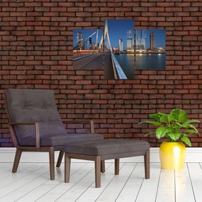 Tablou - Amurg în Rotterdam, Olanda (90x60 cm)