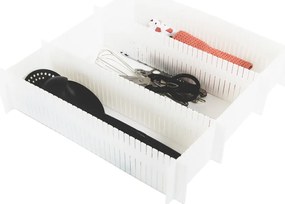 Set 6 separatoare pentru sertar Compactor Drawer Dividers, alb