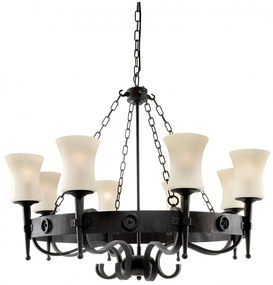 Candelabru stil rustic Cartwheel 8L 0818-8BK SRT