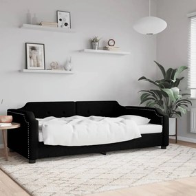 354212 vidaXL Cadru de pat, negru, 100 x 200 cm, material textil