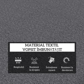 Outsunny Set de 2 Perne pentru Șezut și Spătar, Înlocuire Perne pentru Scaune de Patio, Perne cu Șnururi pentru Interior și Exterior, Gri | Aosom Romania