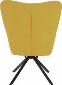 Fotoliu de design rotativ, galben/negru, KOMODO