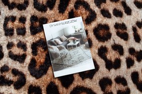 MIRO 51568.804 covor lavabil Model de leopard anti-alunecare - crem / maro