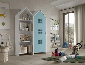 Set 2 dulapuri pentru copii Casami Bruges tip căsuță de plajă – Albastru Ballet și deschis – Vipack