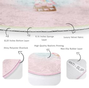 Covor pentru copii roz ø 120 cm Comfort – Mila Home