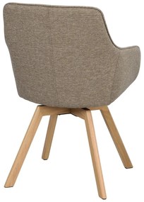 Set de scaune de sufragerie bej 2 buc. tapițat Alison – Rowico