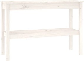 vidaXL Masă consolă, alb, 110x40x75 cm, lemn masiv de pin