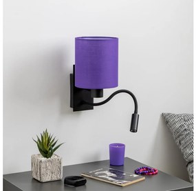 Lampă LED de perete Brilagi NUBILA 1xE27/25W/230V + LED/3W negru/mov