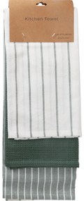 Prosop de bucătărie verde, 45 x 70 cm, set de 3 buc.