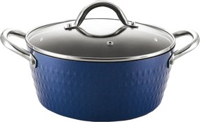 Oala cu capac Zilan ZLN9600 diamond, cu baza de inductie, ceramica si inox, usor de spalat, 20 cm,2.1L