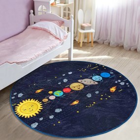 Covor pentru copii albastru închis ø 100 cm Comfort – Mila Home