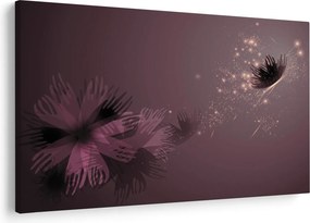 Tablou - Floare și fluture (90x60 cm)