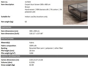 Covor design LUX Asuri 300x400cm, maro
