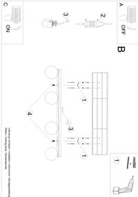 Plafonieră YOLI 4xG9/12W/230V neagră Sollux SL.1154