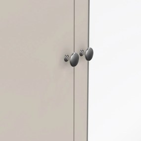 Șifonier grej cu oglindă 150x199x58 cm Madrid – Tvilum