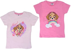 Tricou copii 2 buc PAW PATROL roz/roz deschis - diferite marimi Marime: 122 - 128