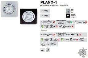 Spot incorporabil Plano-1 43382