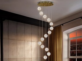 Lustra casa scarii cu 14 pendule LED design modern Austral SV-354318
