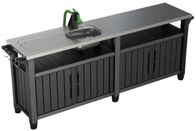 Dulap de grădină Unity Chef, grafit, 237 cm