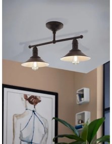 Eglo 49824 - Lustră pe tijă STOCKBURY 2xE27/60W