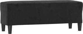 vidaXL Bancă, negru, 100x35x41 cm, catifea