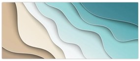 Tablou abstract cu plaja mării (120x50 cm)