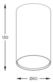 Spot lemn aplicat tavan OAK 6cm