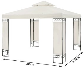 Deuba Pavilion de grădină Lorca 3x3 m - crem