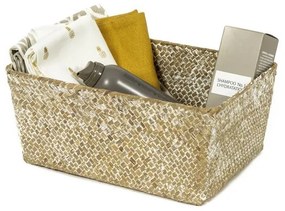 Coș tricotat compactor 30 x 20 x 13 cm, maro deschis