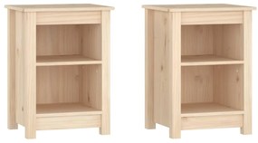 820957 vidaXL Noptiere, 2 buc., 40x35x55 cm, lemn masiv de pin