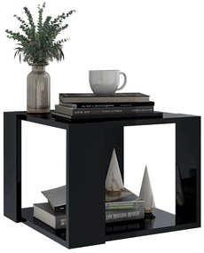 Masa de cafea, negru extralucios, 40x40x30 cm, lemn compozit 1, negru foarte lucios
