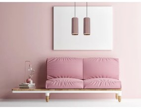 Lustr AVALO 2xE27/60W/230V cablu roz roz-miediu