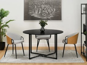 Masă de sufragerie Bird (lemn negru + negru). 1111738