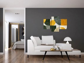 Tablou - Abstracție în culoare de măslin (90x60 cm)