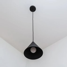 Lustră pe cablu ETNA II 1xE27/15W/230V Ø 18,5 cm neagră