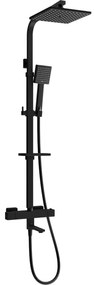 Mexen CQ45 set de baie-duș cu duș de ploaie și baterie termostatică, negru - 779104595-70