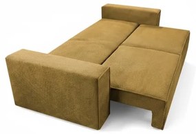 Canapea extensibilă RONDA, 3 locuri, cu spațiu de depozitare, portocalie