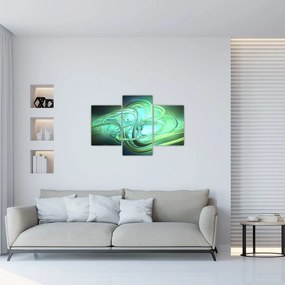 Tabloul cu abstracție verde (90x60 cm)