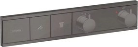 Baterie cada - dus incastrata Hansgrohe RainSelect termostatata negru - crom periat 2 functii