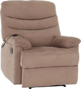 Fotoliu de masaj, reglabil, material textil grej TAUPE, LAMBERT