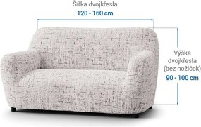Gaico Huse bielastice VITTORIA smântânii fotoliu dublu (l. 120 - 160 cm)