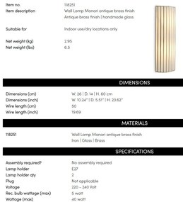 Aplica de perete design LUX Monari