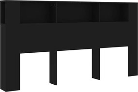 vidaXL Dulap tăblie, negru, 200x18,5x104,5 cm