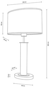 Spot-Light 7017400111557 - Lampă de masă MERCEDES, stejar, 1xE27/40W/230V